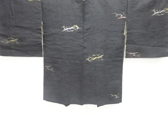 JAPANESE ANTIQUE HAORI / TAISHO ROMAN STYLE / WOVEN SCENERY
